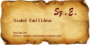 Szabó Emiliána névjegykártya