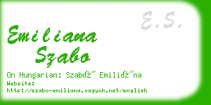 emiliana szabo business card